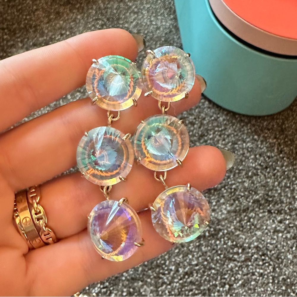 Kendra Scott dichotic glass drop earrings